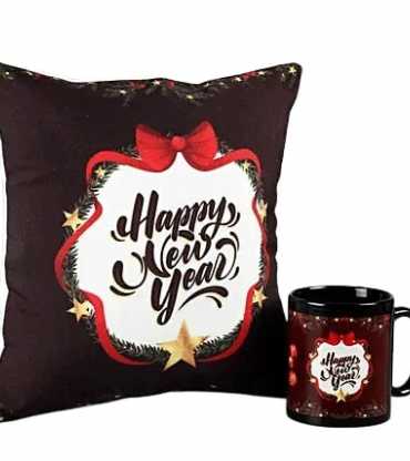 New Year Gift Mug And Cushion