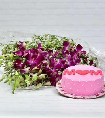 orchids-with---strawberry-cake