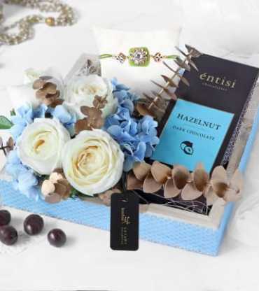 Love-filled Floral Hamper for Rakhi