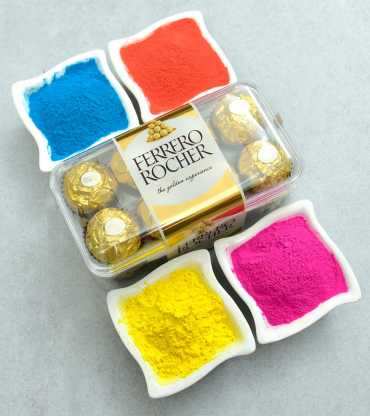 Pack of 16 Pcs Rocher with Herbal Colours