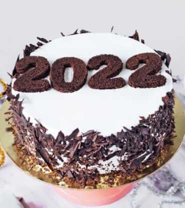 New Year 2022 Black Forest Cake