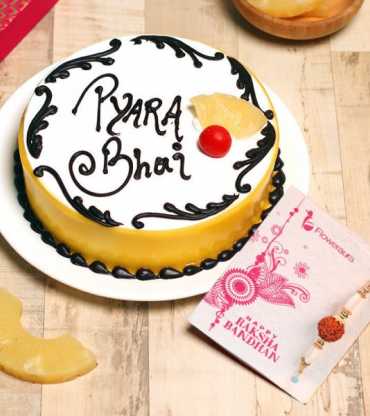 Pineapple Cake With Rakhi