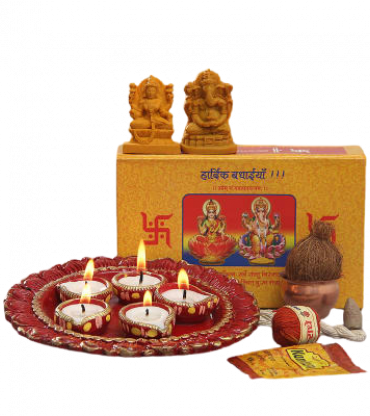 Puja Samgri And Clay Diya