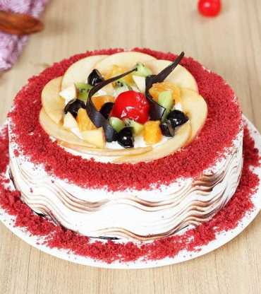 Fruity Red Velvet Cake