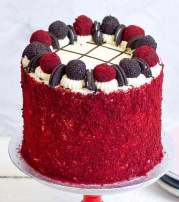 four layer red velvet cake