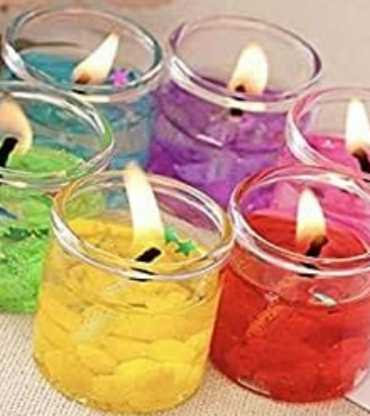 Set of 6 Gel Candles