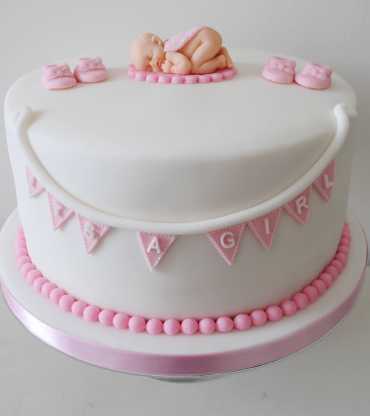 Baby Shower Fondant Cake