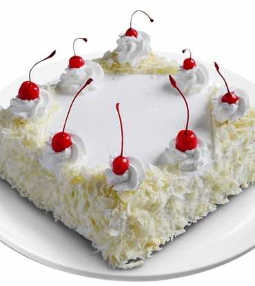 White Truffle Square Cake