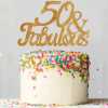 50th Fabulous Gold Glitter Cake