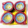 Multi Colour Hand Prited Diya 