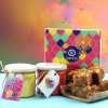 Barfi with Set Of 2 Holi Gulal Jars