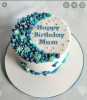 Blue Birthday Moon Cake