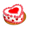 Delicious Strawberry Heart Shape Love Cake