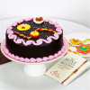 Designer chocolate cake and rakhi