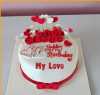 Happy Rose Birthday Cake With Name For Lover