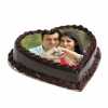 Heart Shape Chocolate Photo Cake