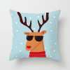 Ice Blue Christmas Themed Pillow