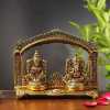 Metal Gold Oxidized Laxmi Ganesh Idol