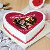Red Heart Shap Photo Cake