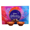 Set of Clay Diya with Cadbury Celebration Pack