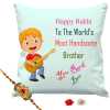 Stylish-Cushion-And-Rakhi