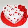 Valentine's Day Special Heart Roses Cake