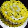 Vanilla Cream Cake With Rasgulla