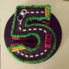 Super hero 5 number kids cake