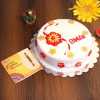 Butterscotch cake with rakhi