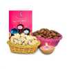 Hamper Dry Fruits In Basket  with Card