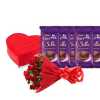 Combo of Cake, Dairy milk & Roses