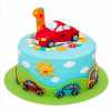 Cut Racing Car Kids Cake