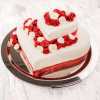 heart shape two layer red velvet cake