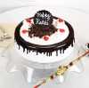 Happy Rakhi  Black Forest Cake With Rakhi