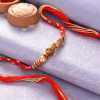 Om Antique Bead And Pearls Rakhi