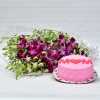 orchids-with---strawberry-cake