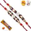 Dazzling Beads Two Brother Rakhi Set