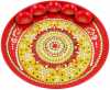 Red Designer Holi Pooja Thali 