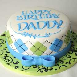Blue Ribbon Fathers Day Cake