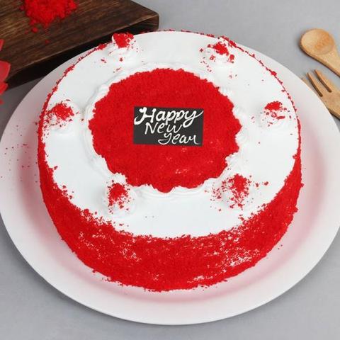 New Year 2022 Red Velvet Cake